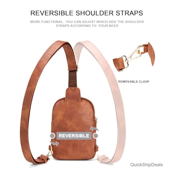 Small Crossbody Sling Bag with Adjustable Strap, Multiple Pockets - Picture 6 of 7